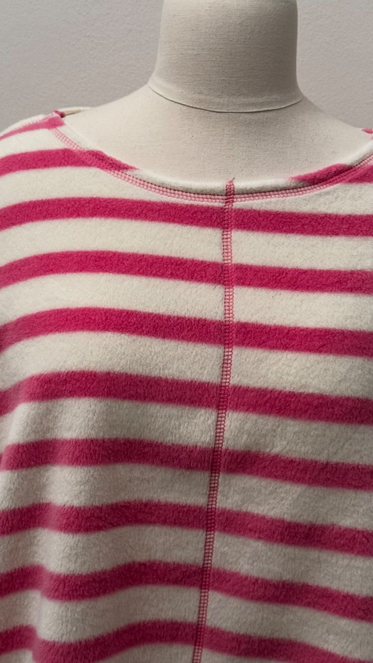 Maglioni & Felpe: Kuscheliger Fleece-Pulli, gestreift, pink/beige Gr. S – Nuovo e nell'imballaggio originale da Mörschwil venduto da Mirka019 1