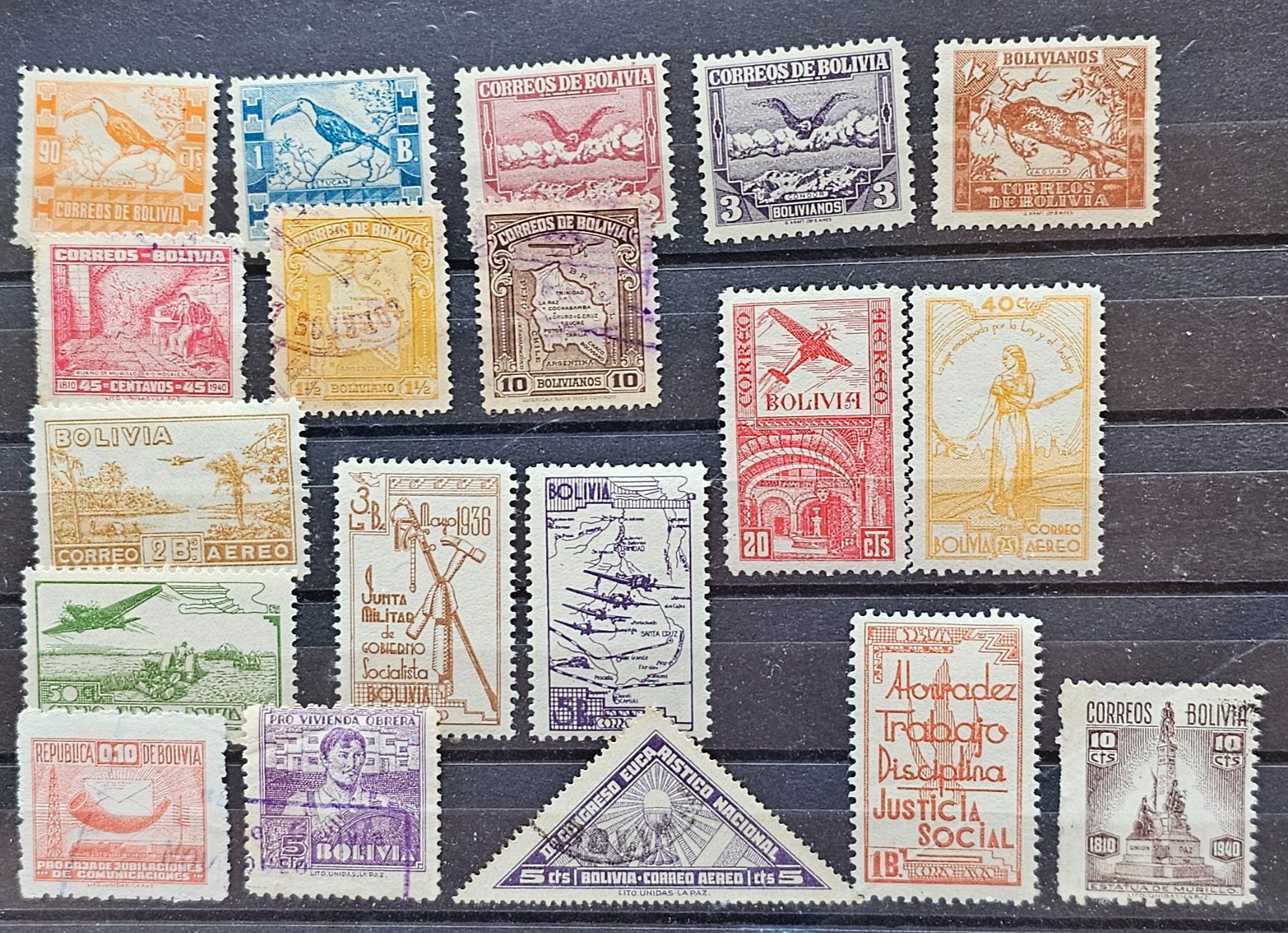 Tutti i francobolli: BOLIVIA  - alte Briefmarken – Usato da Les Valettes venduto da Nuba1