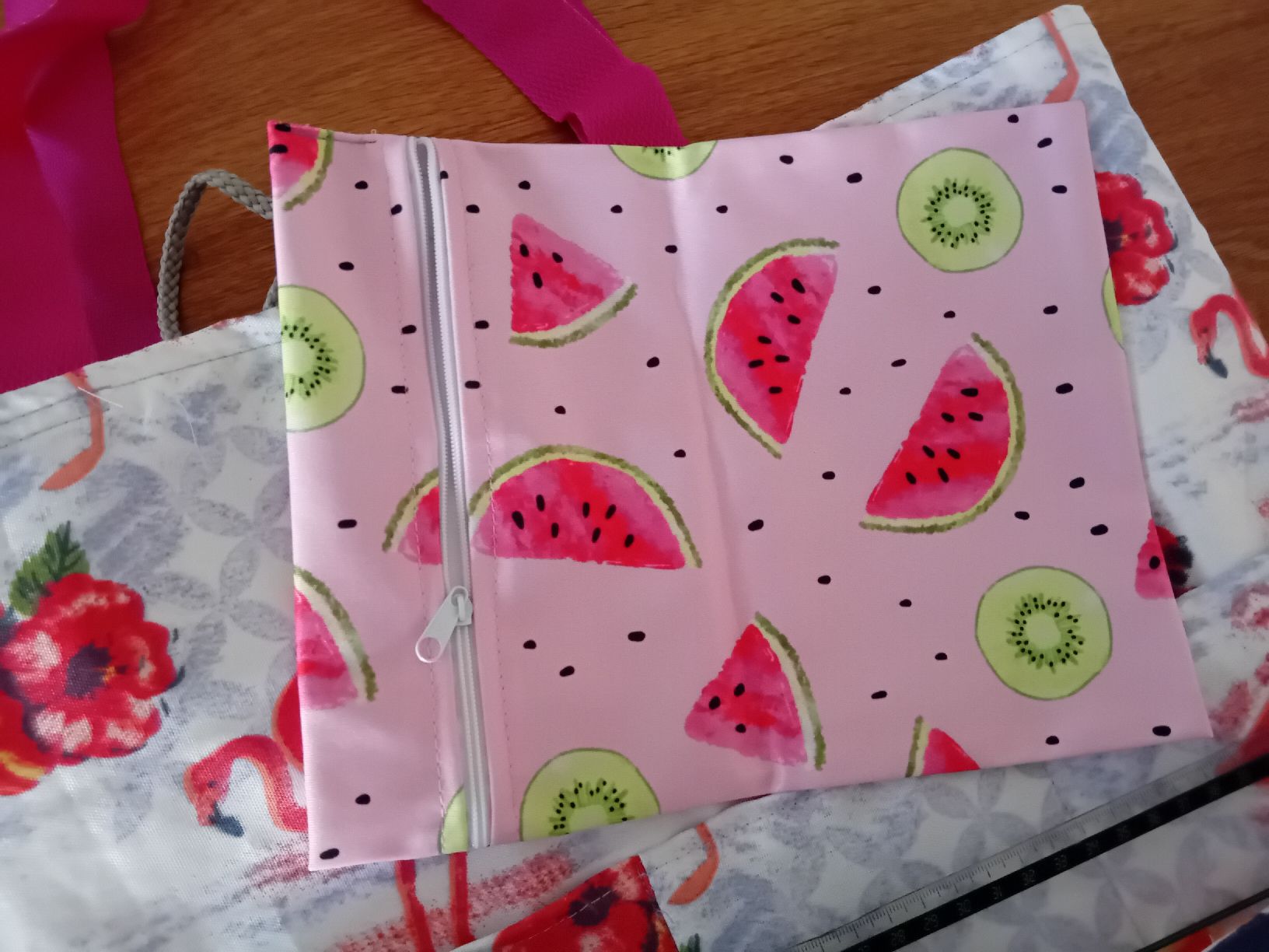 Taschen: Sommer/Bade Tasche mit Flamingo Muster, Handmade, – Neu (gemäss Beschreibung) aus Burgdorf von carodesign1 5