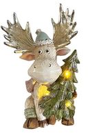 Weihnachtsdeko Deko Elch LED Weihnachtsbaum 23cm