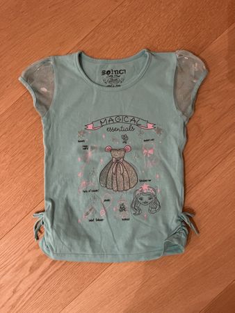 Girl's Turquoise "Magical Essentials" Tee, Size 116 (5-6y)