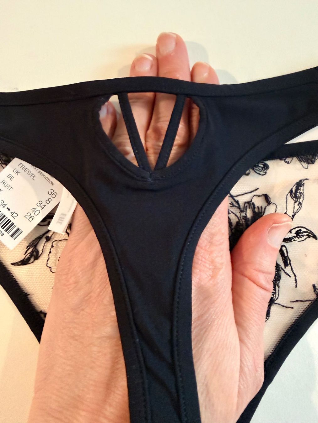 Etam Altra biancheria intima: ETAM, String FOUGE, Grösse 34, Farbe Schwarz – Nuovo e nell'imballaggio originale da Rudolfstetten venduto da gst_g7xl 3