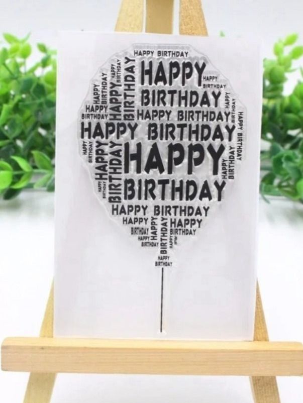 Timbri: Silikonstempel Nr.756, Luftballon, Geburtstag – Nuovo e nell'imballaggio originale da Gretzenbach venduto da Fliegepilz56