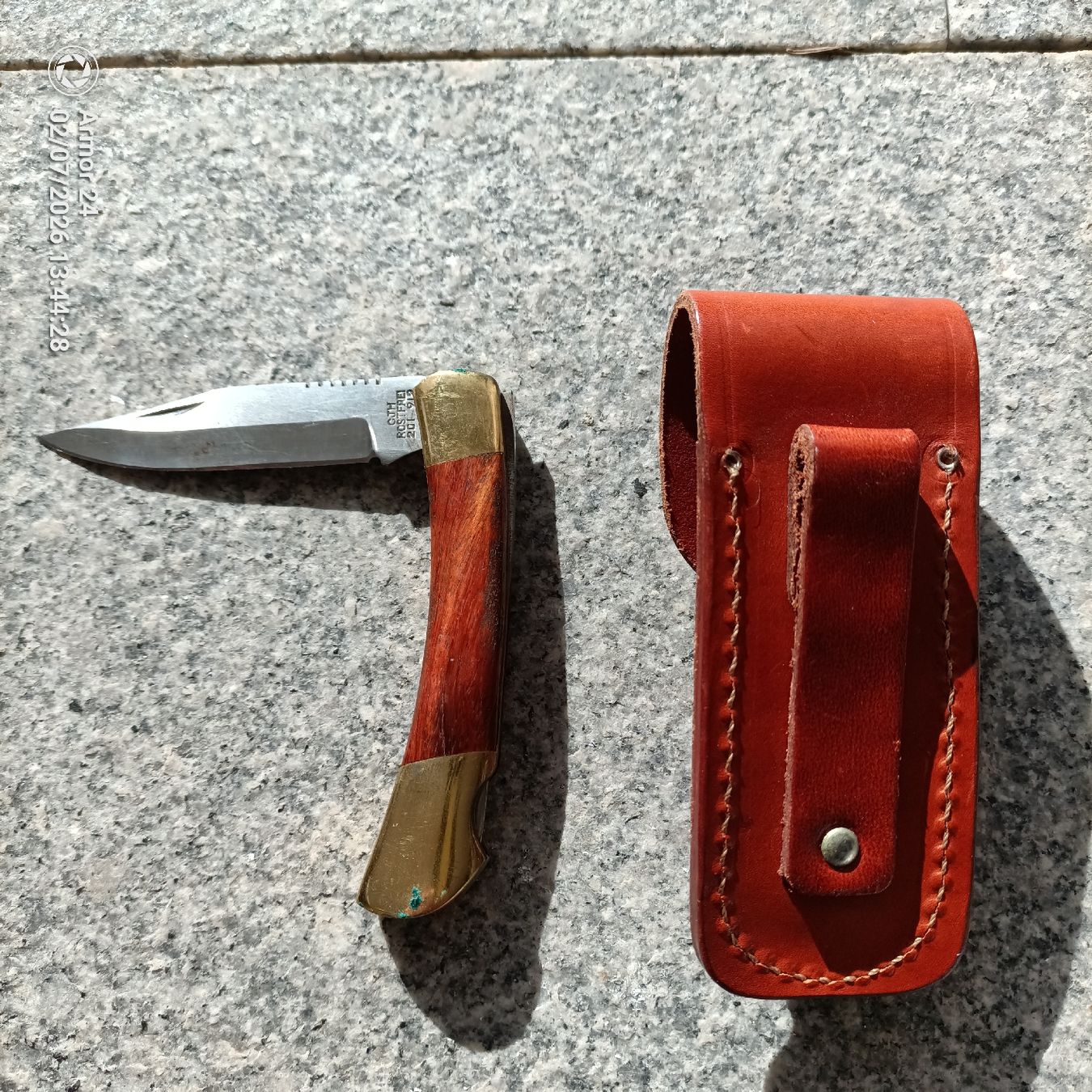 Taschenmesser: Sackmesser alt mit Lederetui – Gebraucht aus Emmen von Mocck 2