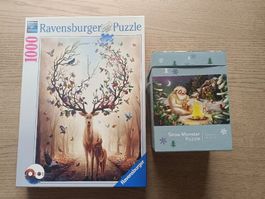 Ravensburger Puzzle(1000) + Snow monster puzzle(200)