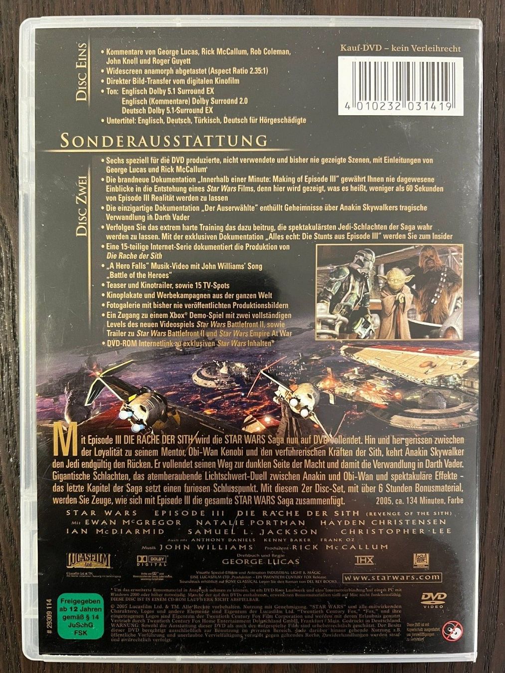 Tutti i DVDs: Star Wars 3 - Die Rache der Sith – Usato da Zürich venduto da FilmFreunde 1