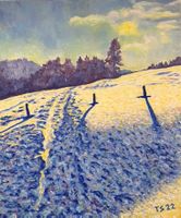 Winterlandschaft in Oberiberg (Ölgemälde) Nr. 246