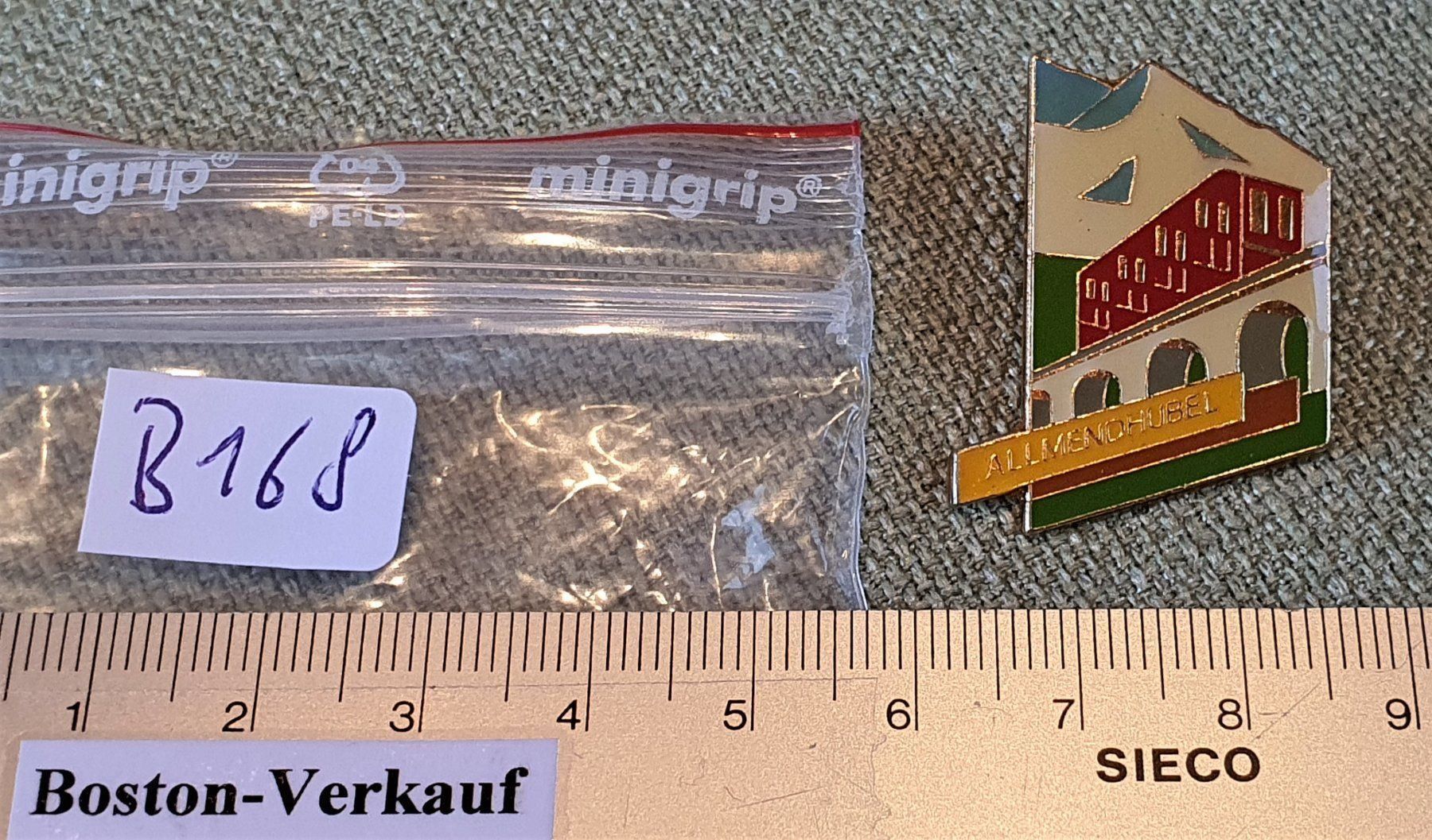 Pins: B168 - Pin Jungfraubahnen Allmendhubel – Gebraucht aus Reinach BL von Boston-Verkauf 2