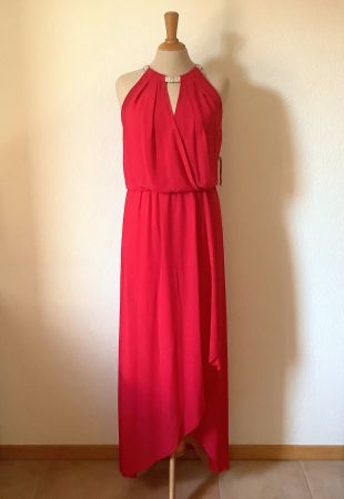 NEW Red Embellished Maxi Party Dress S