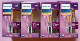 Lot 4x Ampoules Philips LED E27 10.5W=100W Neuves