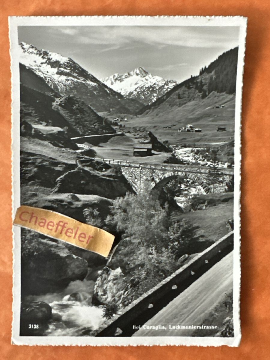 Cartoline postali: Alte Ansichtskarte, bei Curaglia, Luckmanierstrasse – Usato da Zürich venduto da Chaeffeler