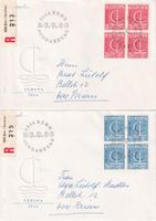 Lot 7 Briefe FDC 4er Block 1966