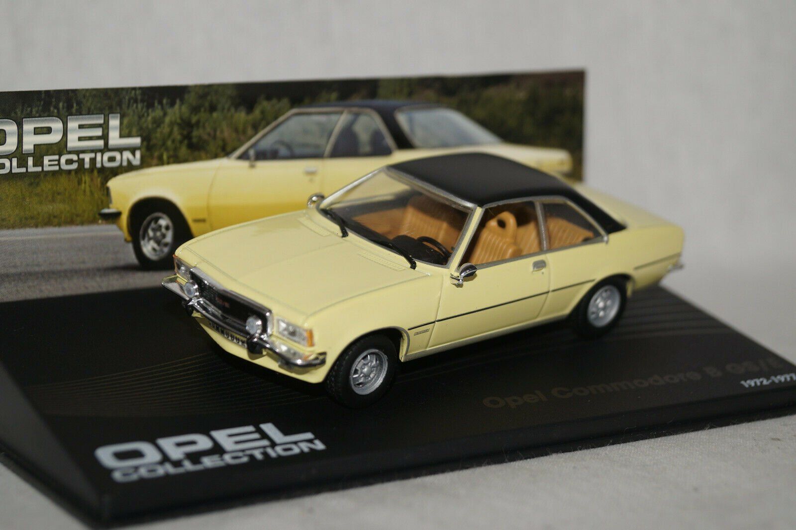 Opel Modellautos: Opel Commodore B GS/E Coupé 1972-1977 gelb / matt- schwarz – Neu und originalverpackt aus Gerlafingen von espero88