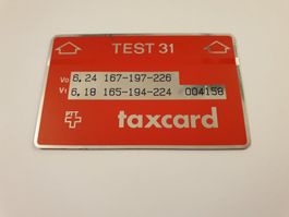 Taxcard - TEST 31 , M-9  200ex