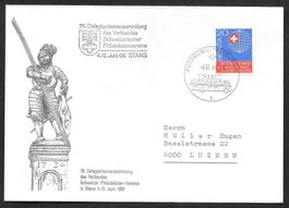 Sonderbrief A 1014 DV Philatelistenvereine Stans 4./5.6.1966