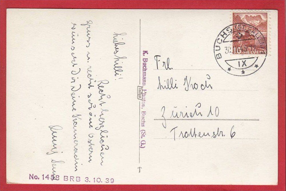 Cartoline postali: BUCHS MIT DEN KREUZBERGEN – Usato da Grüningen venduto da Kartenlaube 1