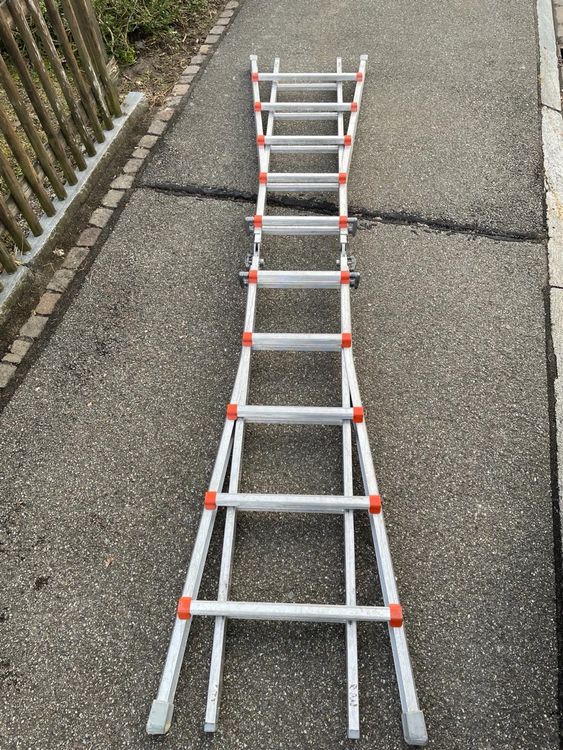 Teleskopleiter klappbar - 4,8m - 4x5 Sprossen, Treppenleiter