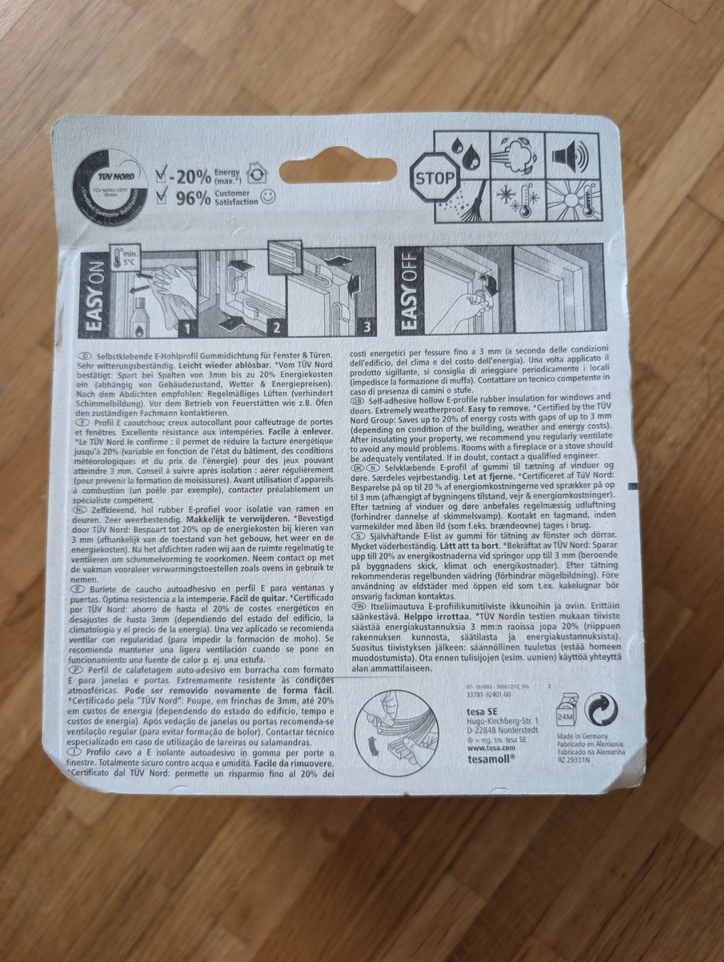 Installations sanitaires: Tesa Moll E-Profile 6m Weatherstrip New – Neuf avec emballage d'origine à Zürich par morgannpz 1