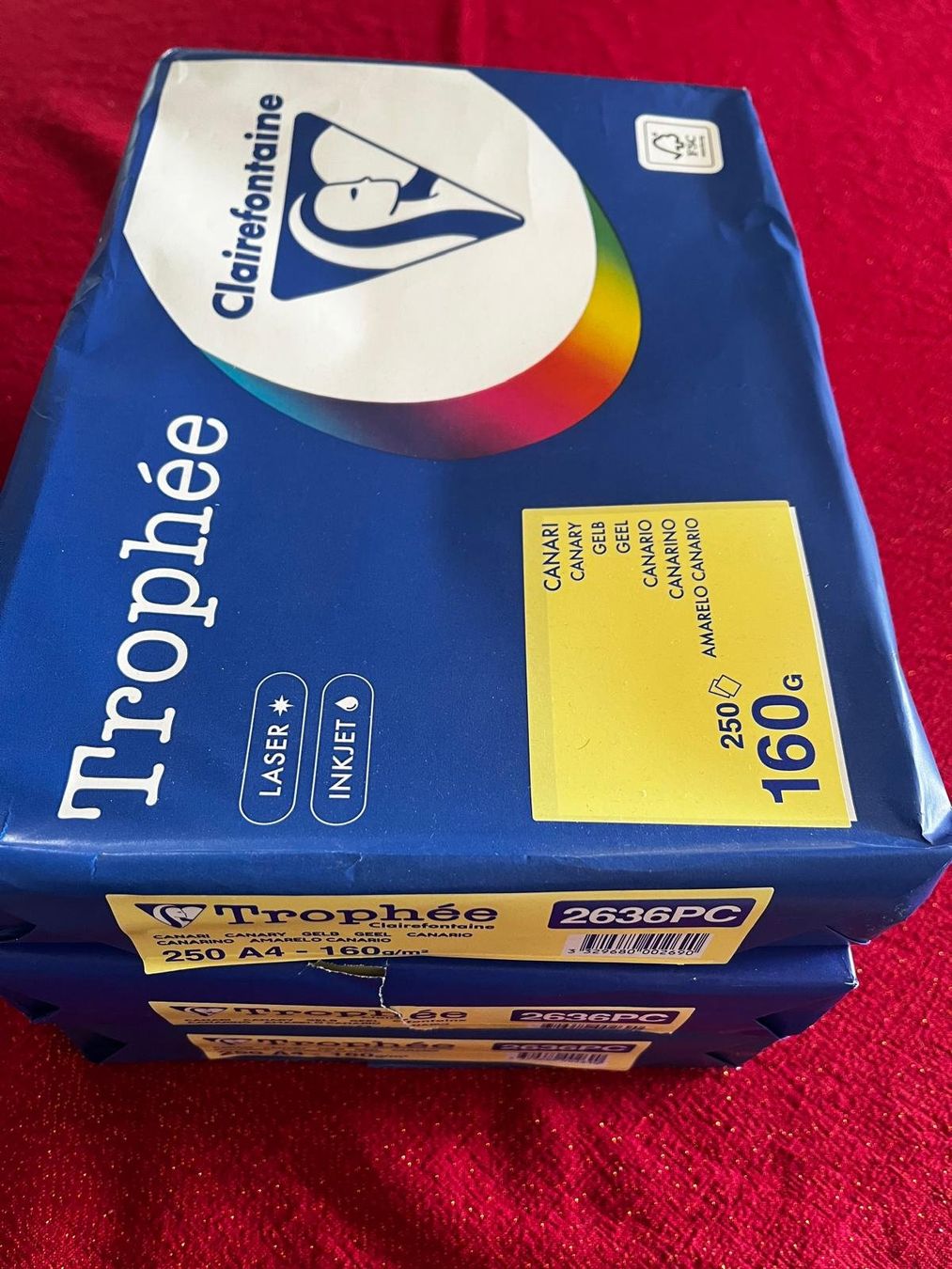 Clairefontaine Carta: A4 Papier 160gm2, gelb, 2.5 Packungen Trophée – Nuovo (secondo la descrizione) da Bözberg venduto da sojana 1
