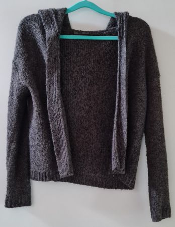 Nile Cardigan dunkelbraun/dunkelgrau/schwarz mélange in S