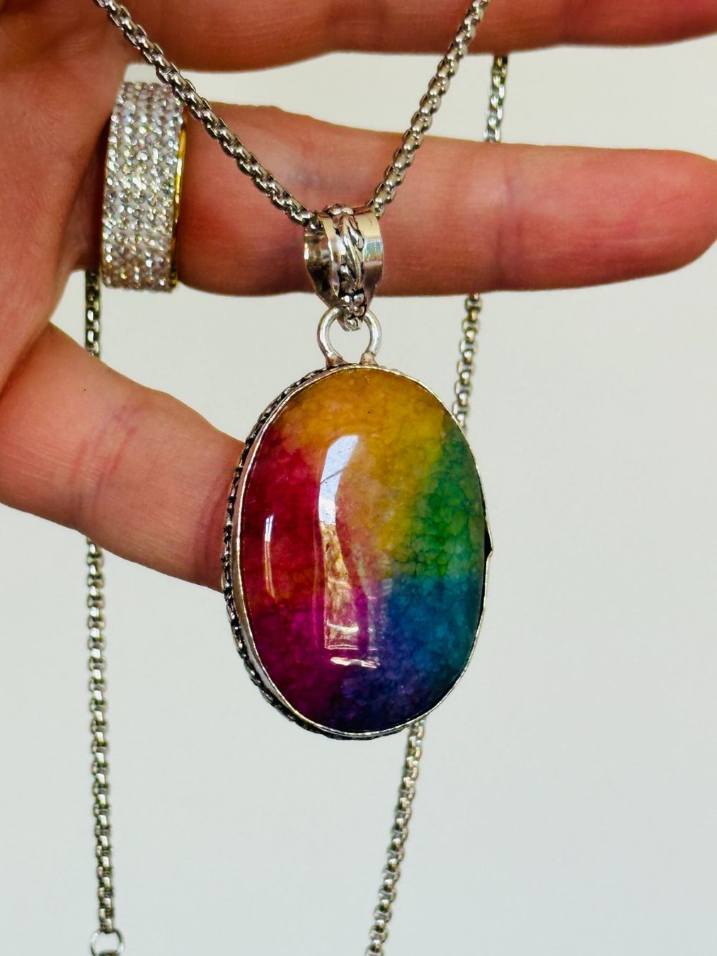 Catenine: Rainbow Solar Quartz Gemstone Ethnic Jewelry – Nuovo e nell'imballaggio originale da Genève venduto da AGBERG 5