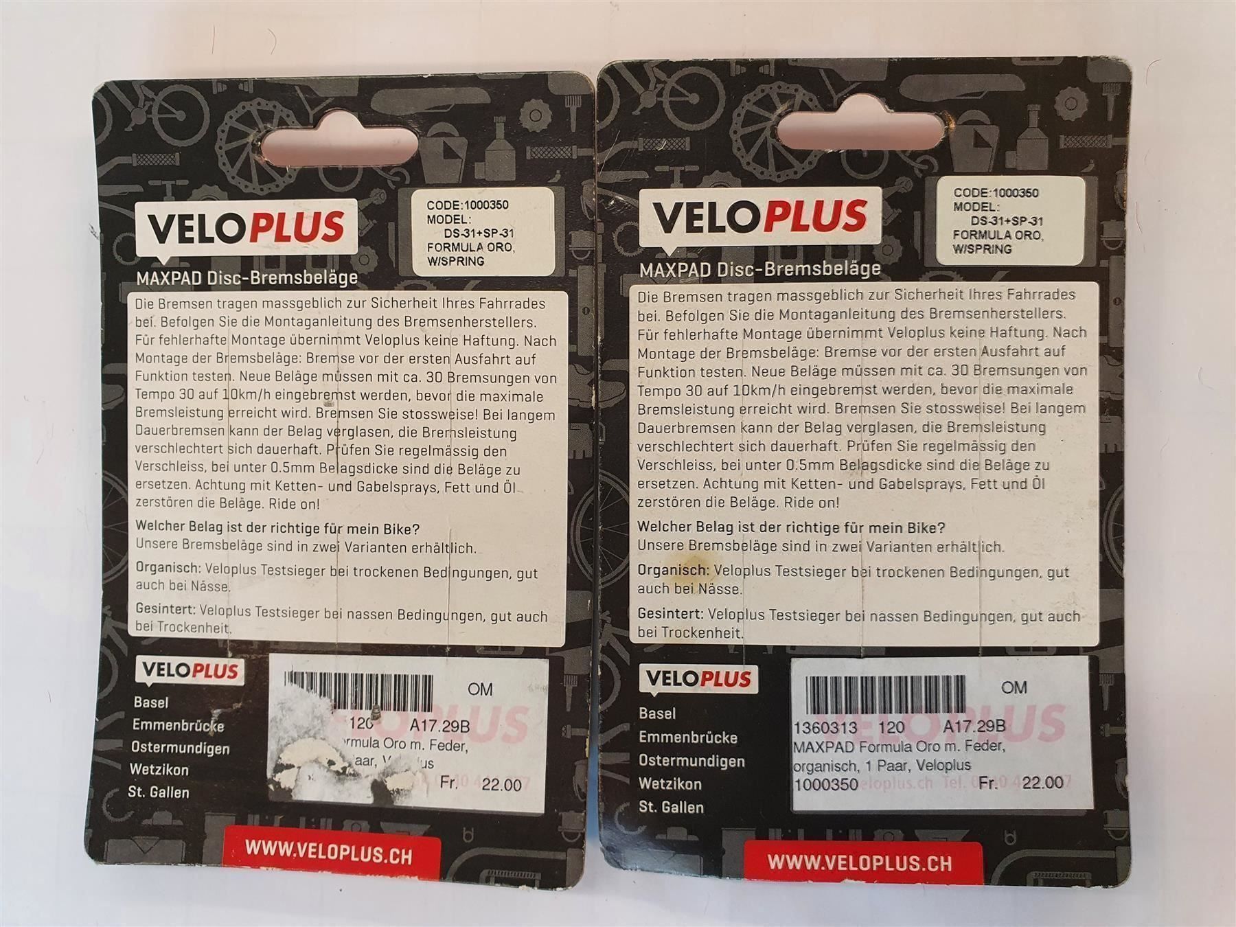 Pezzi di ricambio: 2 Paar Discpads Formula ORO – Nuovo e nell'imballaggio originale da Bern venduto da schatzheber 1