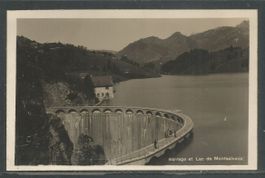 Carte P de 1930 ( Barrage et Lac de Montsalvens )