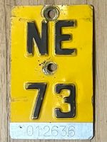 NE 73 - TÖFFLINUMMER - MOFASCHILD - PLAQUE DE MOFA - NE 73