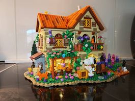Lavendel Herrenhaus mit Licht