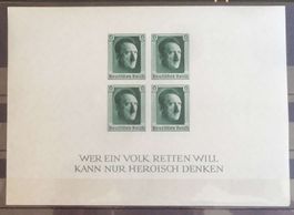 1937: 1. Nationale Briefmarkenausstelllung, Block *