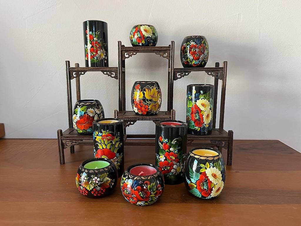 Portacandele: Bougeoirs artisanaux en bois – Nuovo (secondo la descrizione) da Chamoson venduto da OkGeo