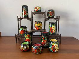 Bougeoirs artisanaux en bois