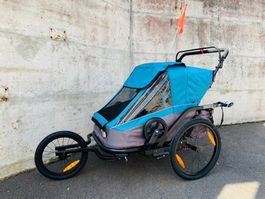 3in1 Kombi Veloanhänger Kinderwagen SET Blau NEU