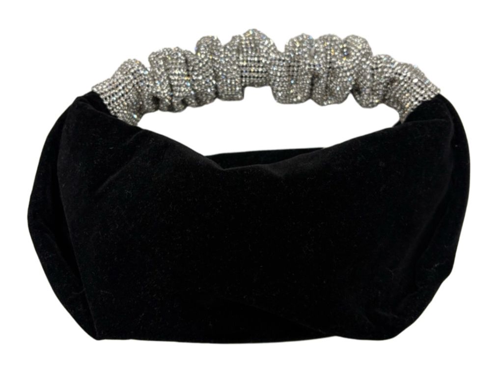 Borse da donna: Schwarze Samt Tasche mit Strass Minibag – Nuovo (secondo la descrizione) da Regensdorf venduto da secondchancefashion