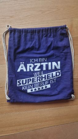 Turnbeutel / Tasche / Rucksack "Ärztin Superheld"