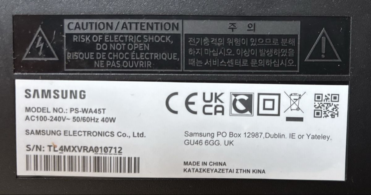 Samsung Casse acustiche: Samsung PS-WA45T caisson de basses bon état – Usato da Tramelan venduto da crevette72 1