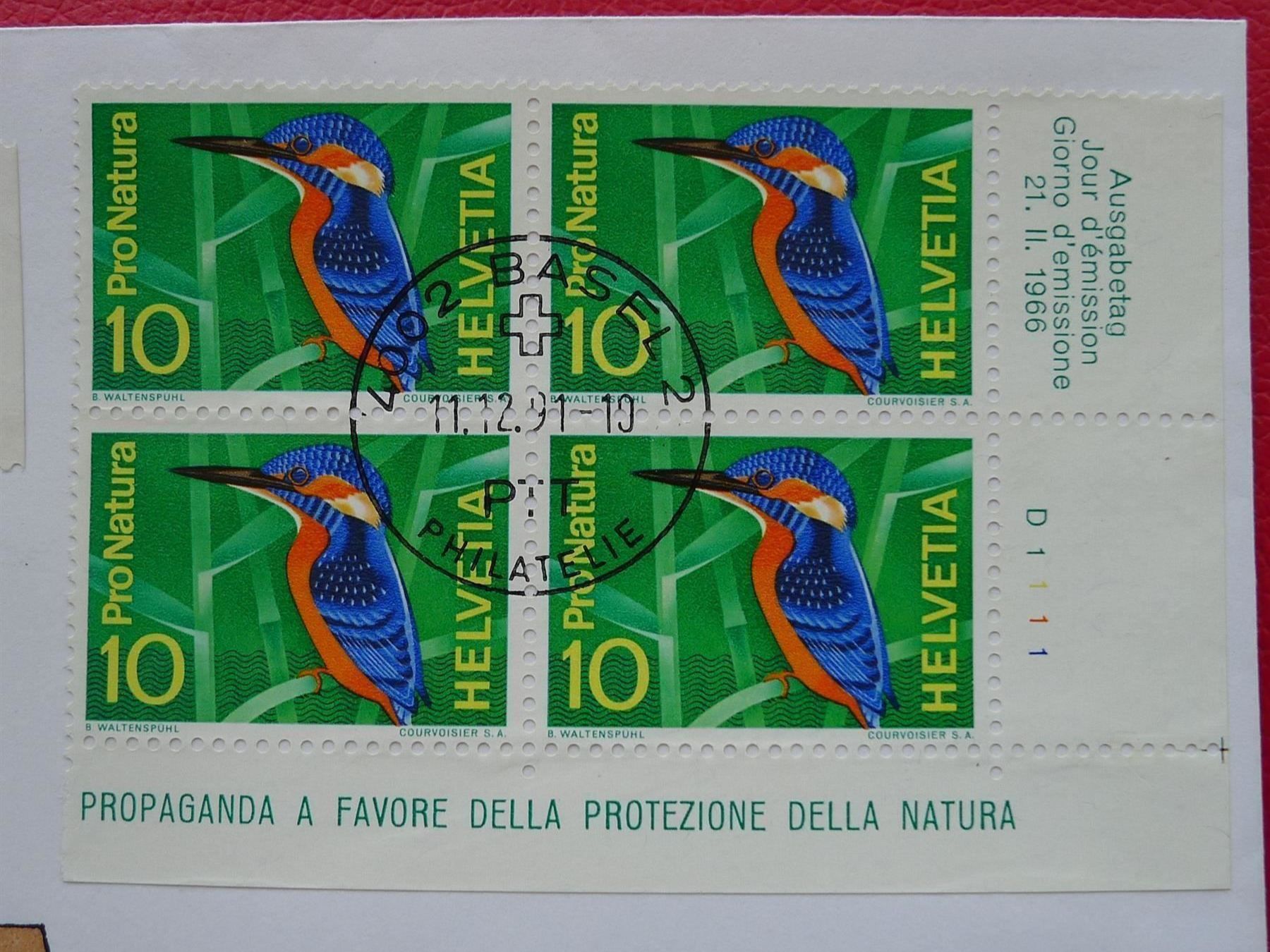 Alle Briefmarken: 1966: Nr.439.1.09 EISVOGEL (Verschiebung) auf BRIEF 1'600.-+ – Gebraucht aus Sursee von Luzernerraute 3