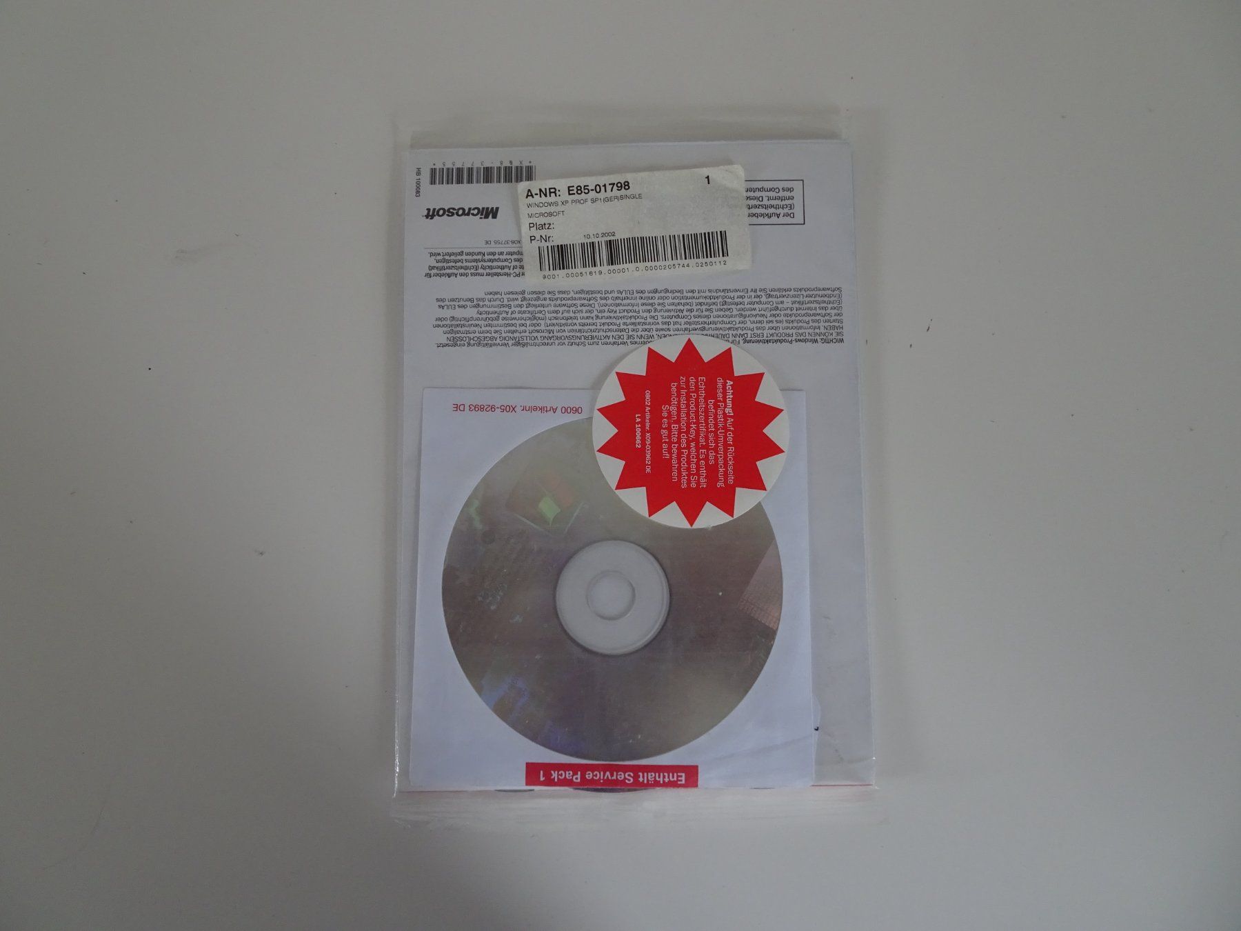 Microsoft Software: Windows XP Service Pack 1 – Usato da Schenkon venduto da Recar 1
