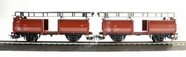 Märklin H0 -Autotransportwagen unbeladen Set 2x Art. 4612