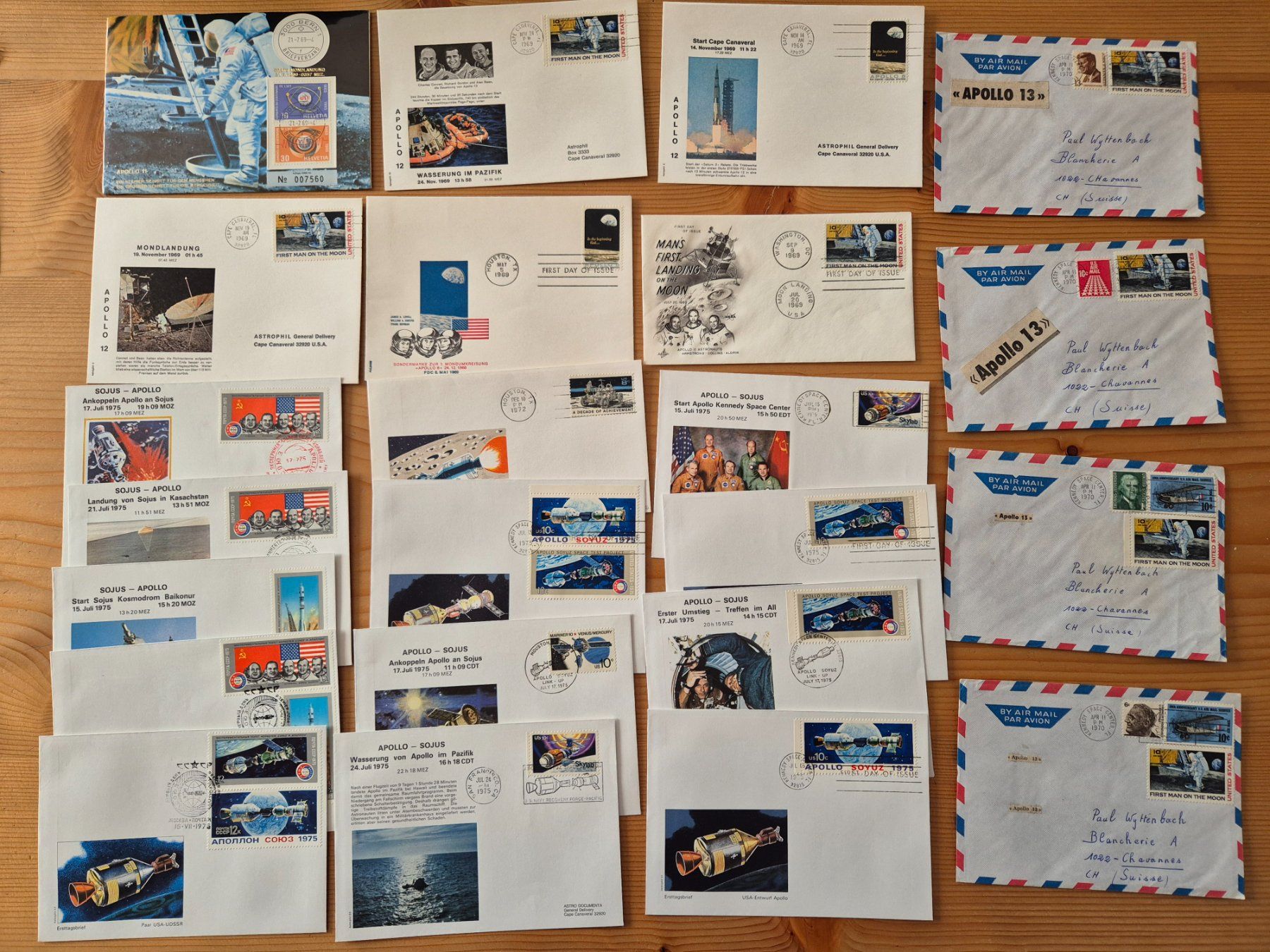 Tutti i francobolli: Appollo Briefe Zustand gemäss Bilder – Usato da Oberuzwil venduto da ceeg7