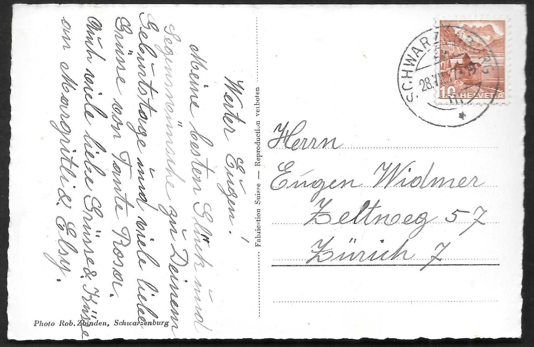 Cartoline postali: Schwarzenburg "Flühli" – Usato da Olten venduto da clotaldi 1