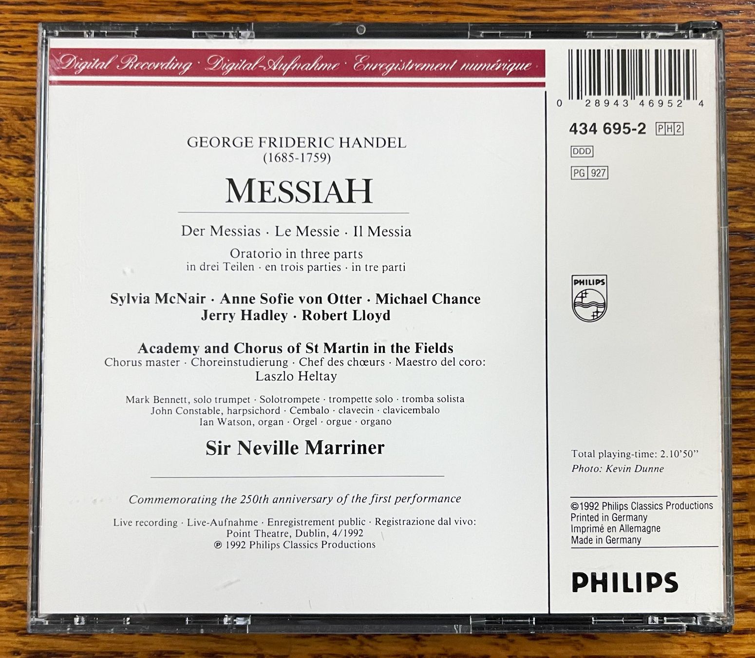 CD: CD Box - G.F. HANDEL: Messiah – Usato da Oftringen venduto da Vucki 1