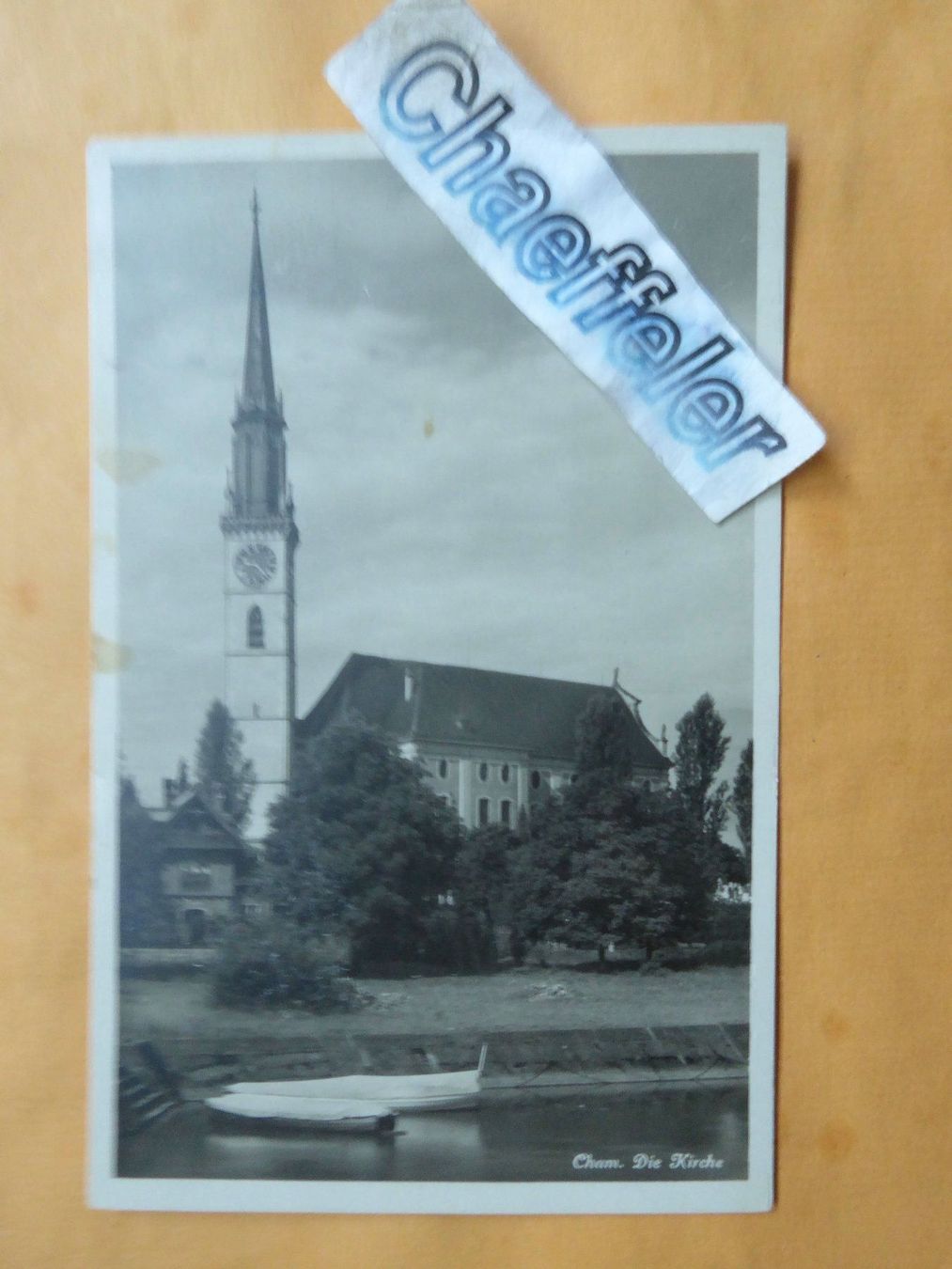 Ansichtskarten: 1937 Cham, Die Kirche – Gebraucht aus Zürich von Chaeffeler