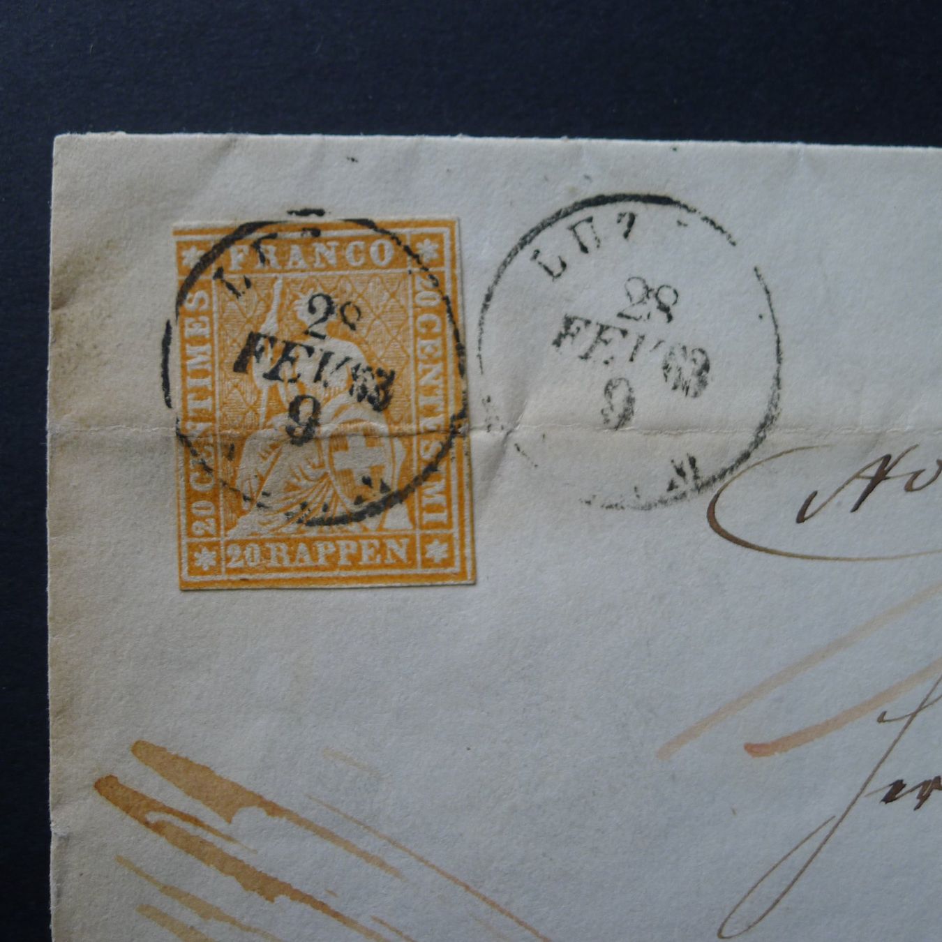 Tutti i francobolli: 1863, Strubelbrief RECOMMANDÉE, Luzern nach Langenthal BE – Usato da Ebikon venduto da SilvioFreund 1