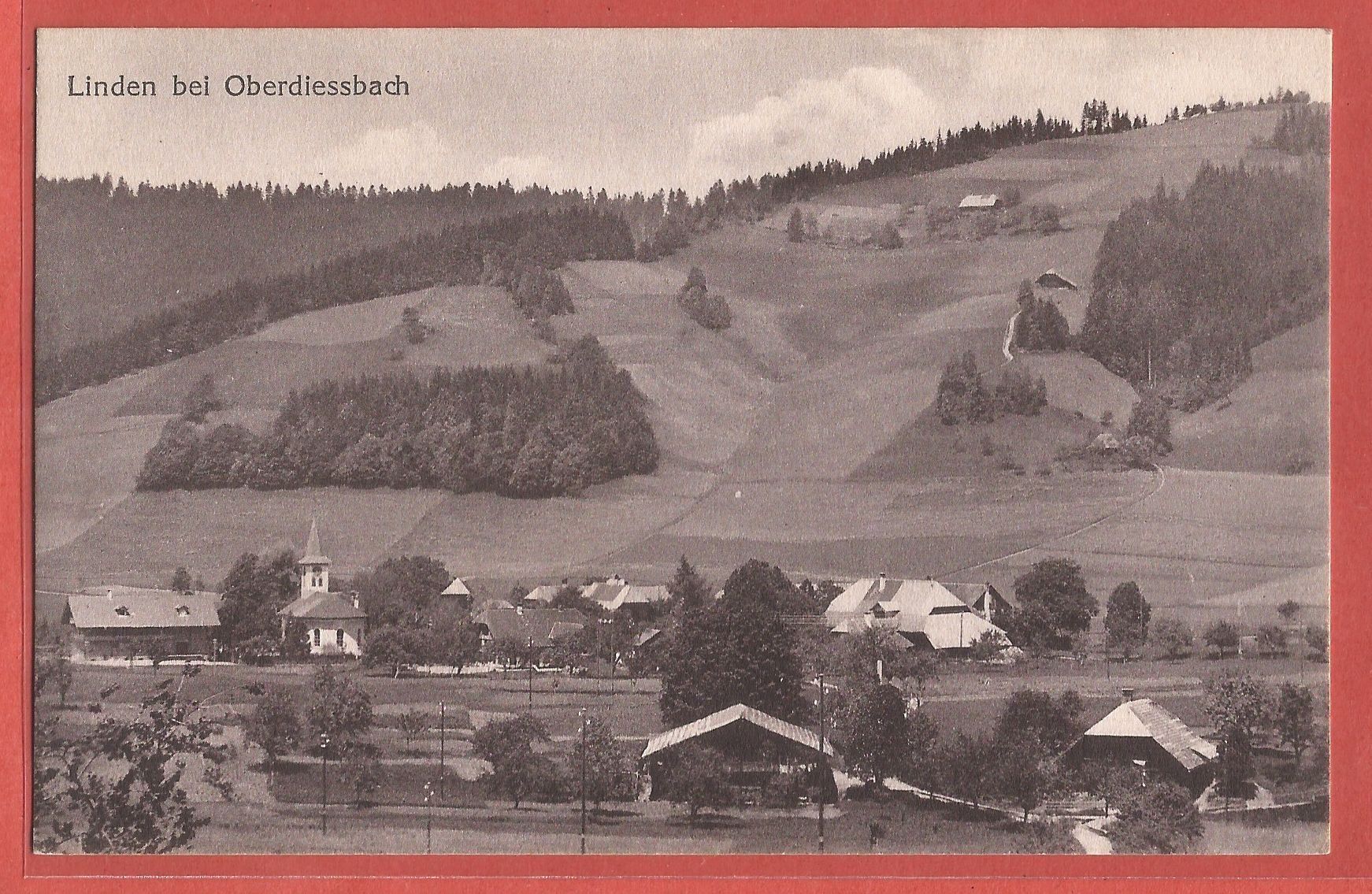 Cartoline postali: Linden bei Oberdiessbach - 1925 – Usato da Fislisbach venduto da Porano