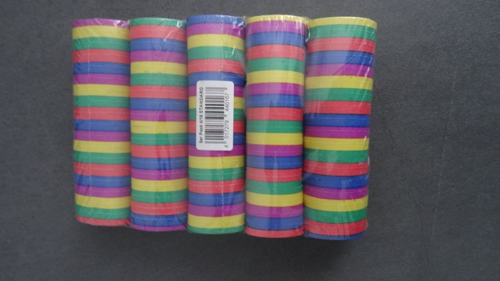 2L-povi40911 Luftschlangen & Hängewirbel Für Partys – 12 Bunte Designs, Inkl. Aufhängehaken