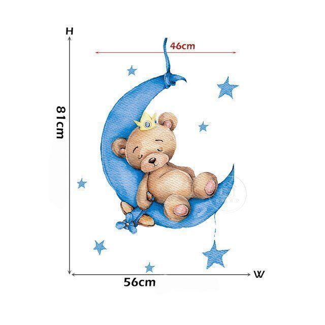 Sticker: Wand Tattoo - schlafender Bär - blau – Nuovo e nell'imballaggio originale da Oensingen venduto da CSCollectors
