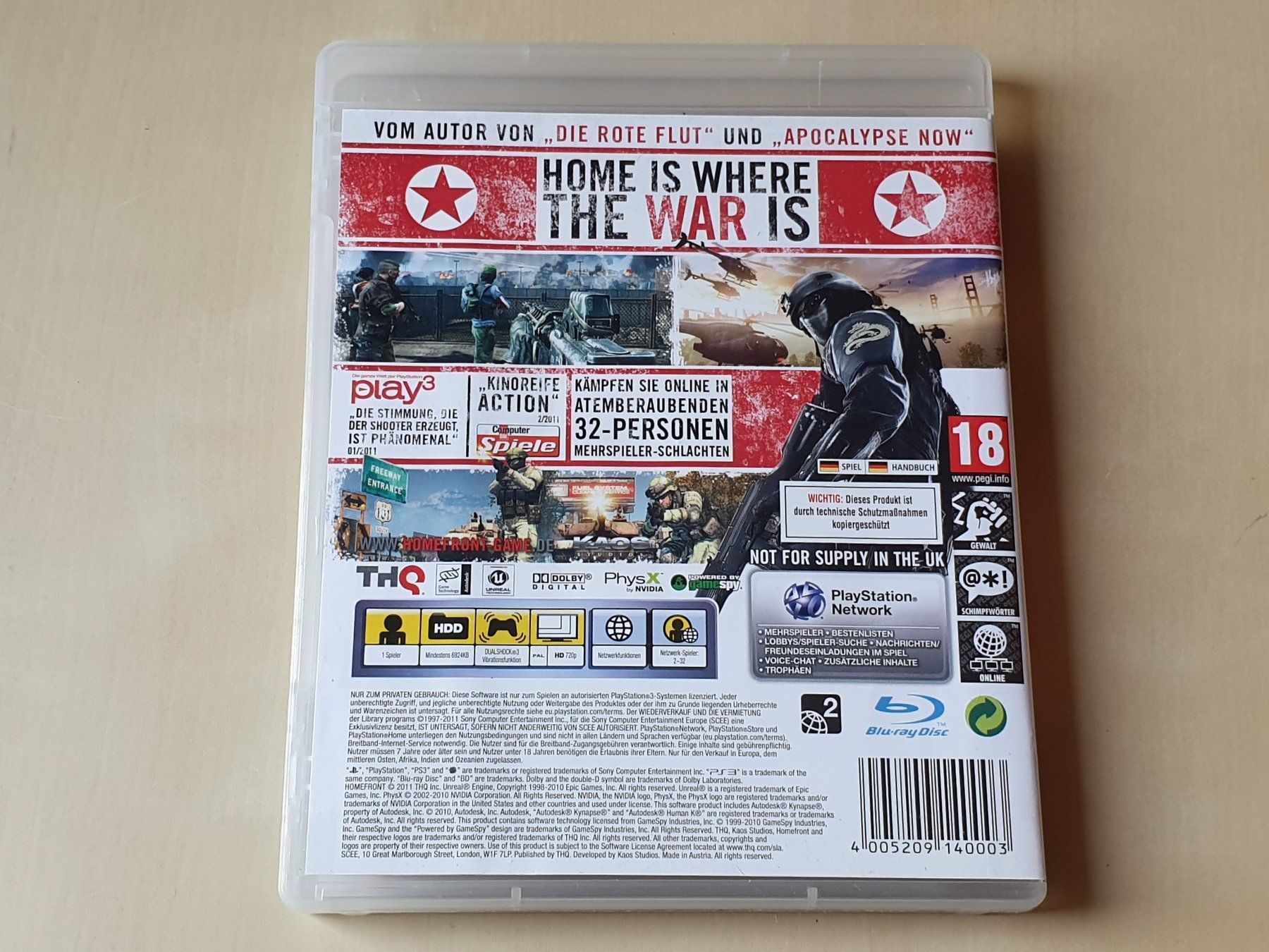 Sony Jeux: Homefront – D'occasion à Stansstad par collectorsshop 1
