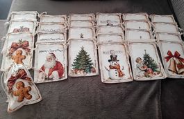 Adventskalender- 24 beutel mit verschiedenen Motiven neu