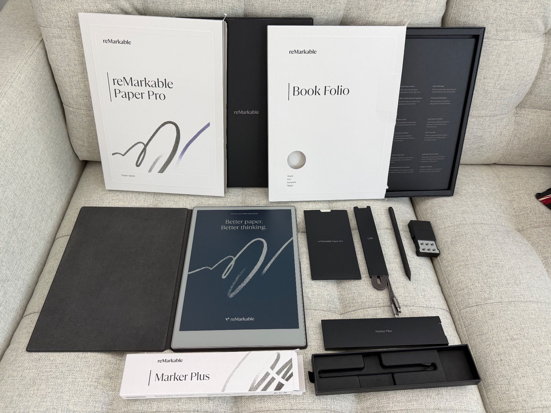 reMarkable Tablet PC: reMarkable Paper Pro, Marker Plus&Premium Leather Folio Pro – Usato da Riehen venduto da Nyenhuis
